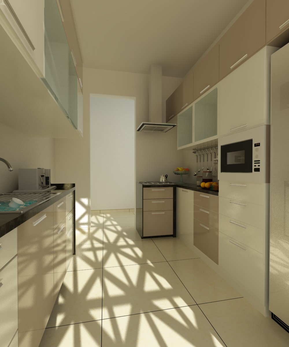 modular kitchen side view